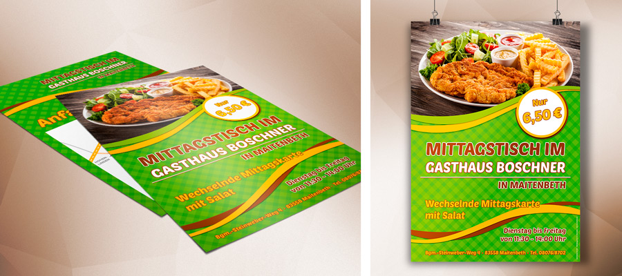 Gasthaus Boschner Flyer Plakate